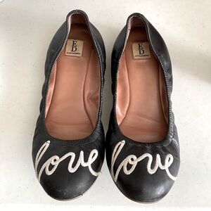 Ellen Degeneres Langston Love Leather Ballet Flats